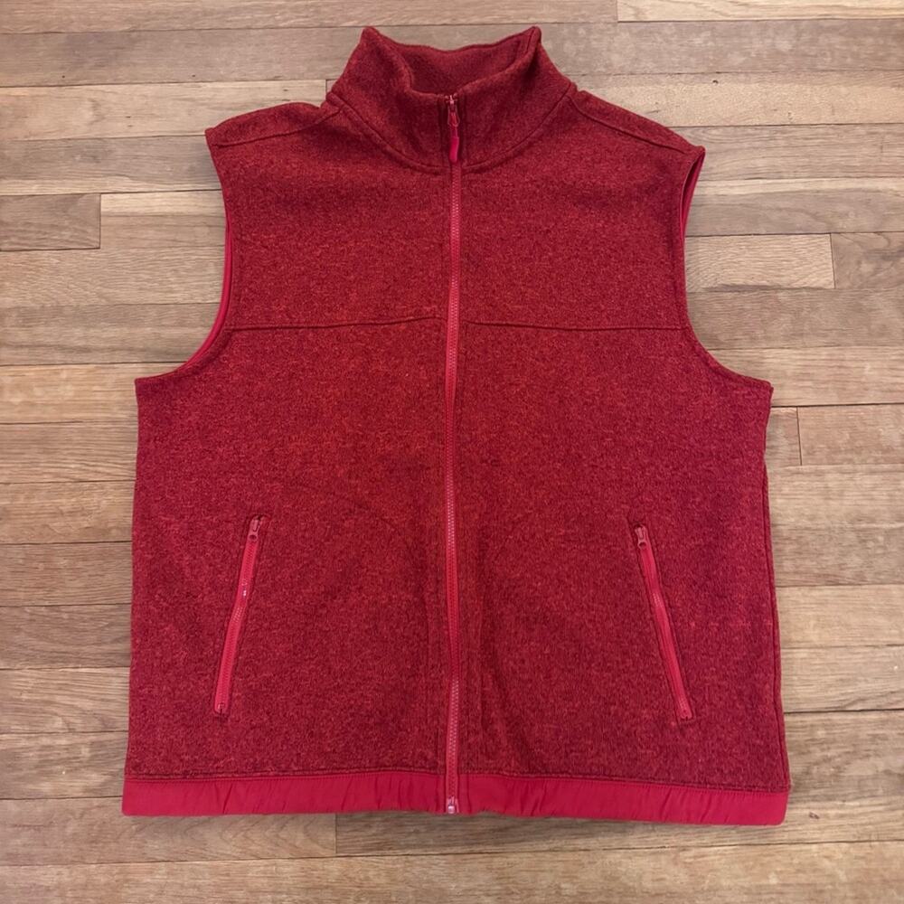 Goodfellow & Co Men's Heathered Red Fleece Vest - Size XL  b81
